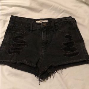 Hollister distressed jean shorts